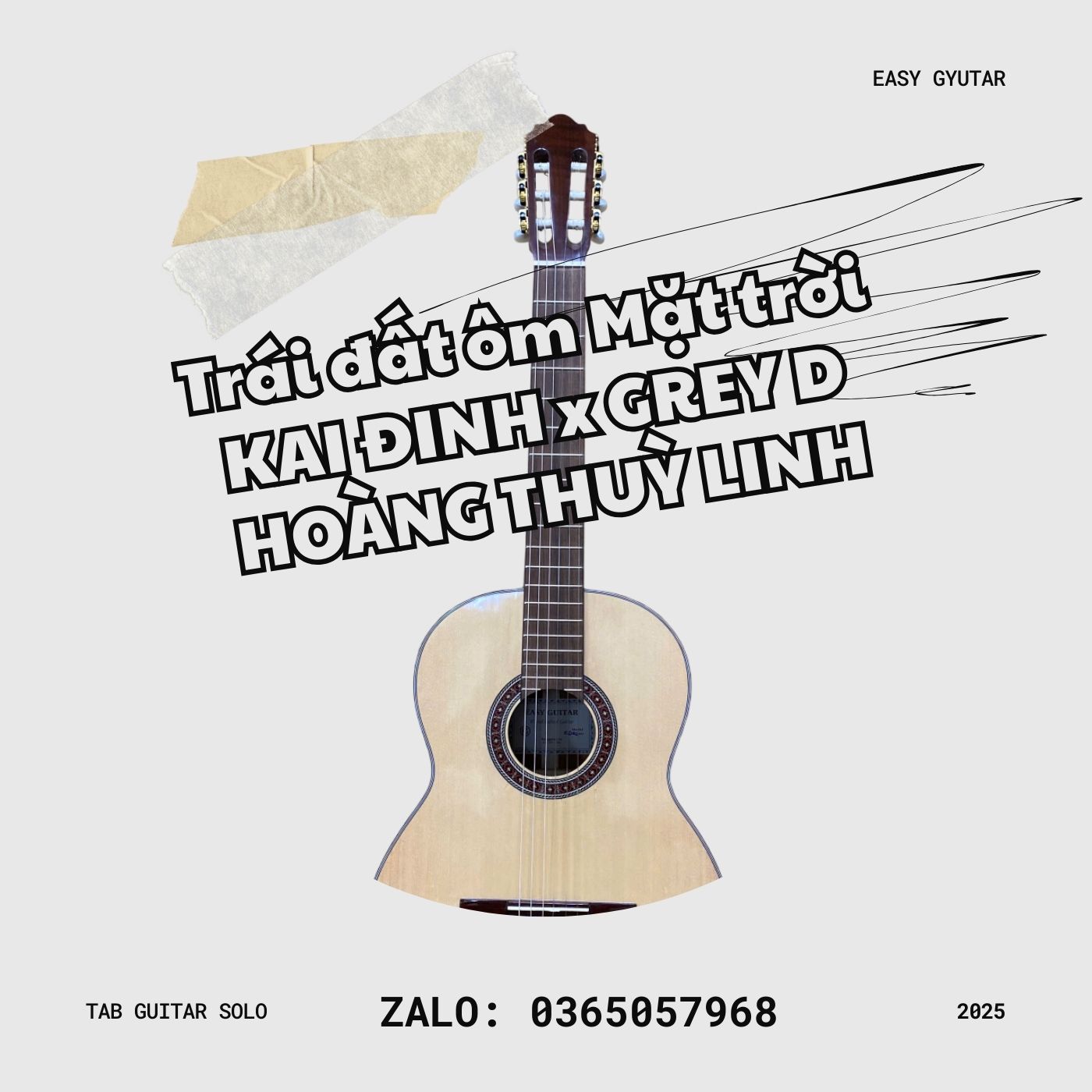"Trái Đất Ôm Mặt Trời” – TAB Guitar Solo chuyển soạn bởi Easy Guitar