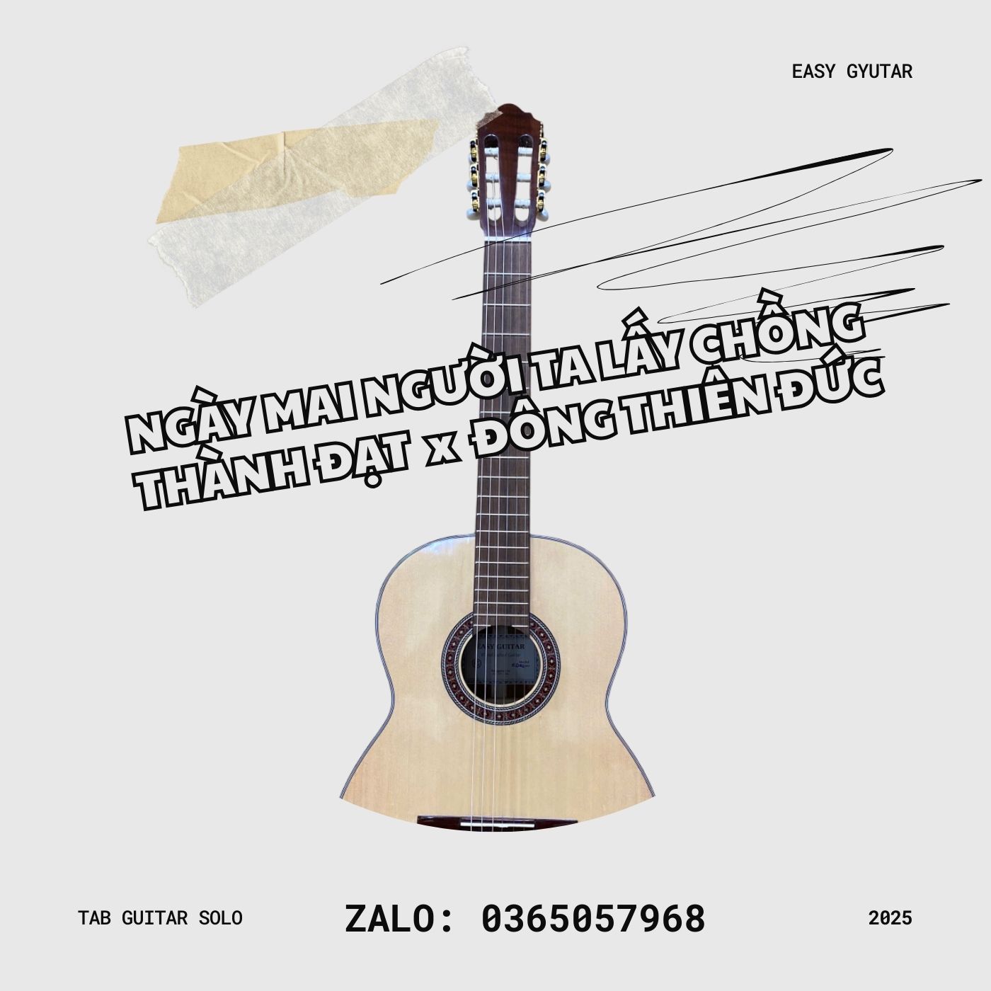 NGÀY MAI NGƯỜI TA LẤY CHỒNG THÀNH ĐẠT x ĐÔNG THIÊN ĐỨC | TAB Easy Guitar